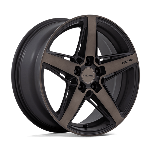 Niche 1PC M271 TERAMO 5X100 18X8 +40 MATTE BLACK WITH DOUBLE DARK TINT FACE
