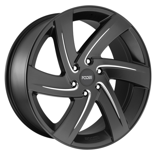 Foose 1PC F167 BODINE 6X135 22X9.5 +30 MATTE BLACK MILLED