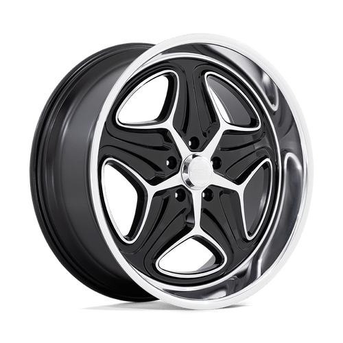 Foose 1PC F171 MERLOT 5X127 22X10.5 +6 GLOSS BLACK MACHINED