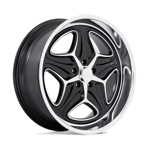 Foose 1PC F171 MERLOT 5X127 22X9 +15 GLOSS BLACK MACHINED