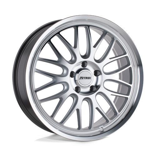 Petrol P4C 5X112 16X7 +40 SILVER W/ MACHINED FACE & LIP
