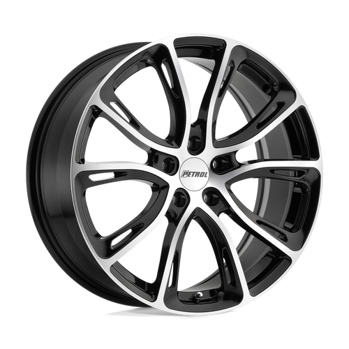 Petrol P5A 5X112 17X7.5 +40 GLOSS BLACK W/ MACHINED CUT FACE
