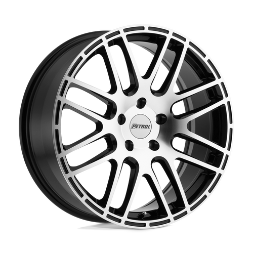 Petrol P6A 5X110 17X7.5 +40 GLOSS BLACK W/ MACHINED CUT FACE