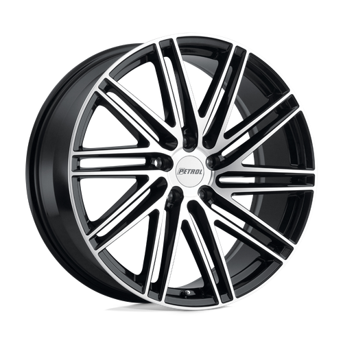 Petrol P1C 5X120 17X8 +35 GLOSS BLACK W/ MACHINED FACE