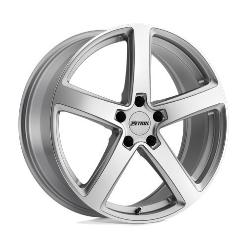 Petrol P2A 5X114.3 17X8 +40 SILVER W/ MACHINED CUT FACE