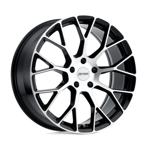 Petrol P2B 5X108 17X8 +40 GLOSS BLACK W/ MACHINED FACE