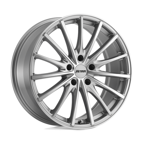 Petrol P3A 5X120 17X8 +35 SILVER W/ MACHINED CUT FACE