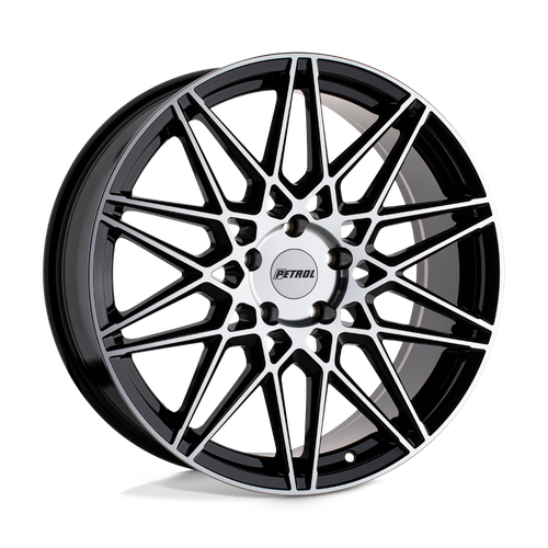 Petrol P3C 5X105 17X8 +40 GLOSS BLACK W/ MACHINED FACE