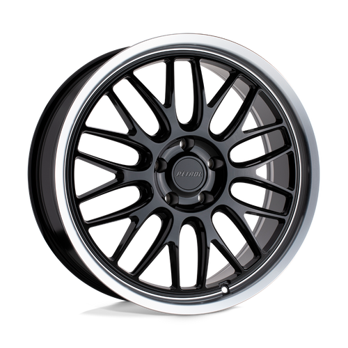Petrol P4C 5X120 17X8 +35 GLOSS BLACK W/ MACHINED CUT LIP