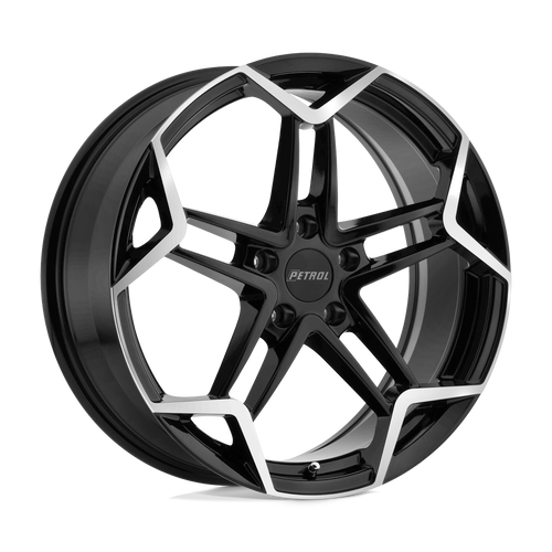 Petrol P1A 5X114.3 18X8 +40 GLOSS BLACK W/ MACHINED CUT FACE