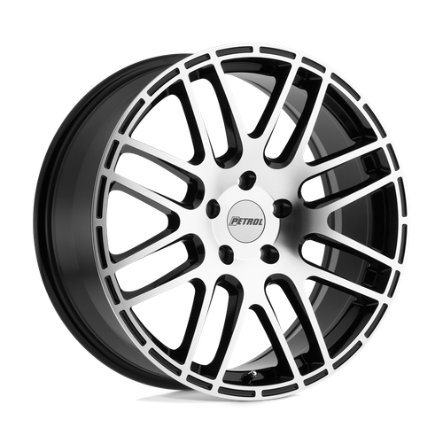 Petrol P6A 5X105 18X8 +40 GLOSS BLACK W/ MACHINED CUT FACE