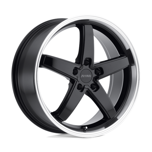 Petrol P1B 5X112 19X8 +32 GLOSS BLACK W/ MACHINED CUT LIP