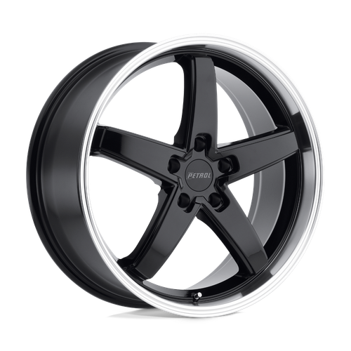 Petrol P1B 5X108 19X8 +40 GLOSS BLACK W/ MACHINED CUT LIP