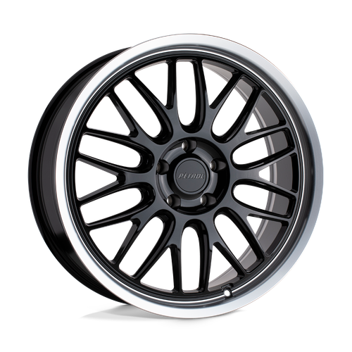 Petrol P4C 5X115 20X8.5 +40 GLOSS BLACK W/ MACHINED CUT LIP