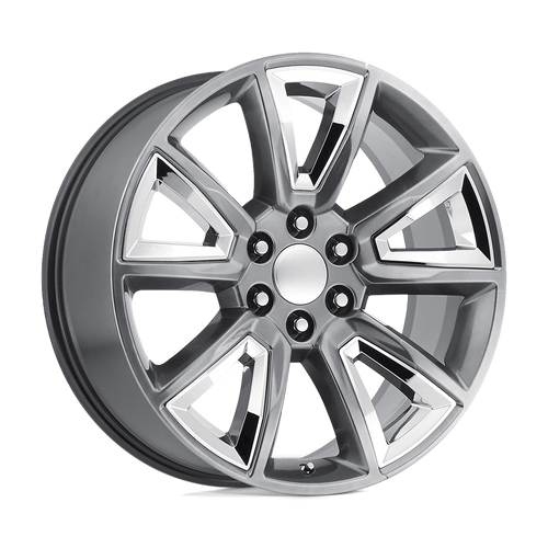 Performance Replicas PR168 6X139.7 22X9 +24 HYPER SILVER WITH CHROME ACCENTS