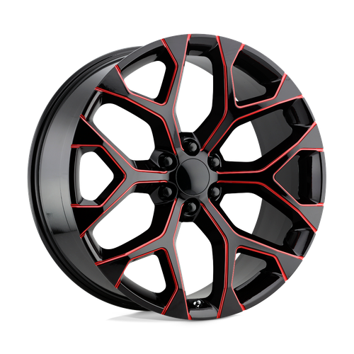Performance Replicas PR176 6X139.7 22X9 +24 GLOSS BLACK RED MILLED