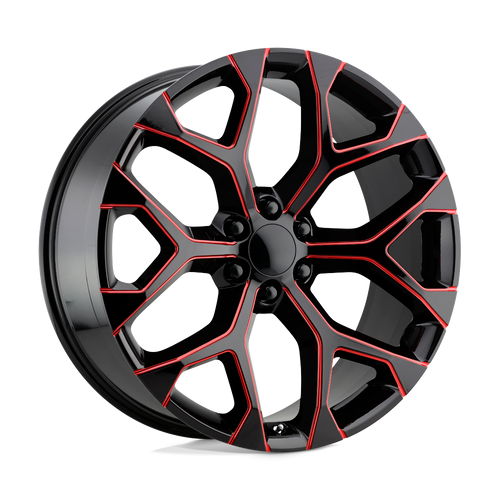 Performance Replicas PR176 6X139.7 20X9 +24 GLOSS BLACK RED MILLED