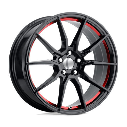 Performance Replicas PR193 5X114.3 18X9 +30 GLOSS BLACK RED MACHINED
