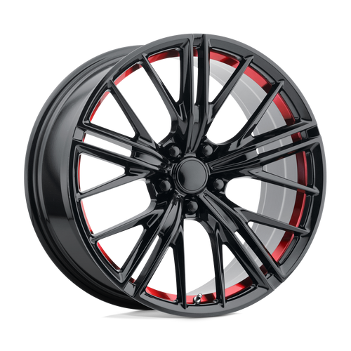Performance Replicas PR194 5X120 20X10 +23 GLOSS BLACK RED MACHINED