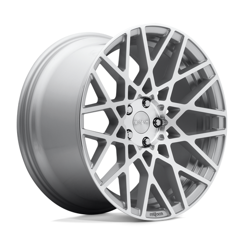 Rotiform 1PC R110 BLQ 5X100 18X8.5 +35 GLOSS SILVER MACHINED