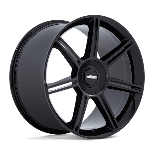 Rotiform 1PC FRA 5X130 22X10 +56 GLOSS BLACK WITH MATTE BLACK SPOKES