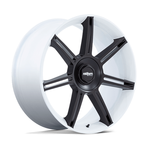 Rotiform 1PC FRA 5X130 22X10 +56 GLOSS WHITE WITH MATTE BLACK SPOKES