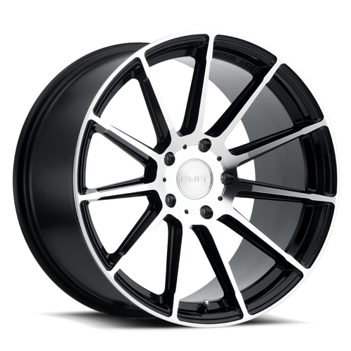 Ruff RS2 5X114.3 18X8.5 +20 GLOSS BLACK W/ MACHINED FACE