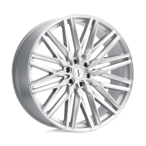 Status ADAMAS 6X135 20X9 +25 SILVER W/ MIRROR CUT FACE