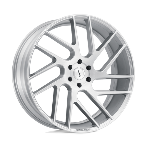 Status JUGGERNAUT 6X135 20X9 +25 SILVER W/ BRUSHED MACHINED FACE