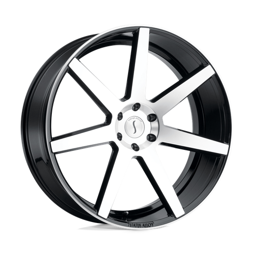 Status JOURNEY 6X135 22X9.5 +30 GLOSS BLACK W/ MACHINED FACE