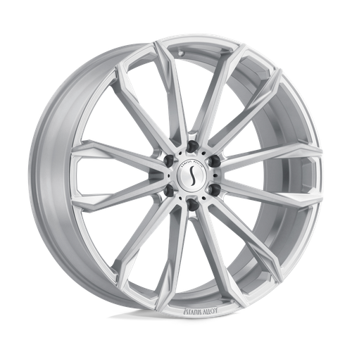 Status MASTADON 5X127 22X9.5 +25 SILVER W/ BRUSHED MACHINED FACE