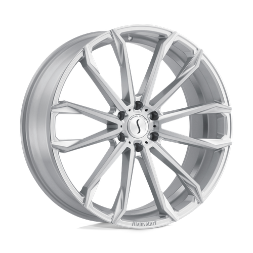 Status MASTADON 5X127 22X9.5 +35 SILVER W/ BRUSHED MACHINED FACE