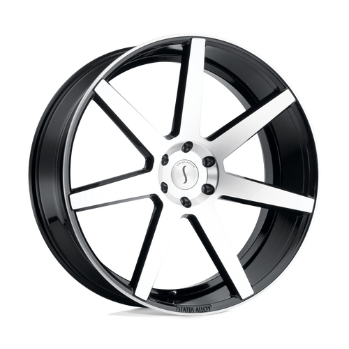 Status JOURNEY 5X115 26X10 +15 GLOSS BLACK W/ MACHINED FACE