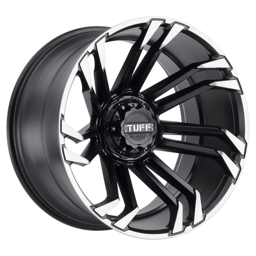 Tuff T21 6X135 24X11 -25 MATTE BLACK W/ MACHINED FLANGE
