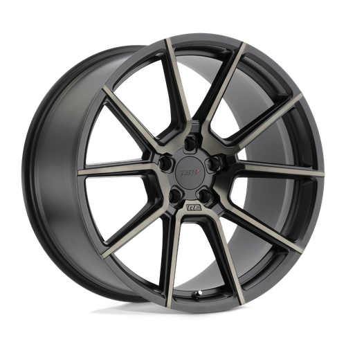 TSW CHRONO 5X108 17X8 +40 MATTE BLACK W/ MACHINE FACE & DARK TINT