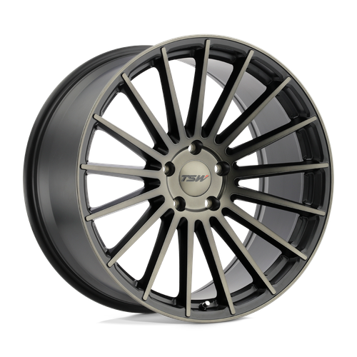 TSW LUCO 5X112 17X8 +42 MATTE BLACK W/ MACHINE FACE & DARK TINT