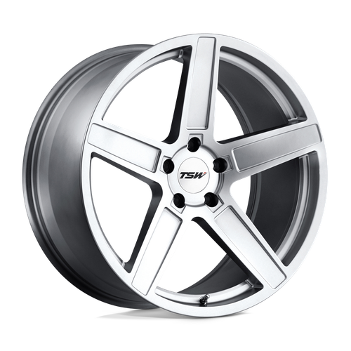 TSW ASCENT 5X100 18X8.5 +35 MATTE TITANIUM SILVER
