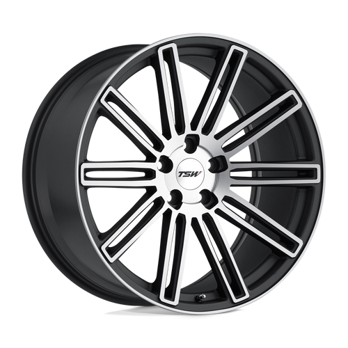 TSW CROWTHORNE 5X108 18X8.5 +43 MATTE GUNMETAL W/ MATTE MACHINE FACE