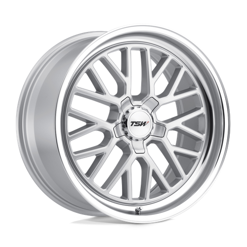 TSW HOCKENHEIM S 5X100 18X8.5 +35 SILVER W/ MIRROR CUT LIP