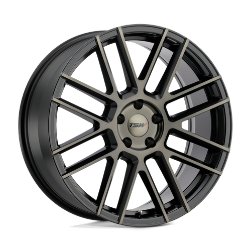 TSW MOSPORT 5X108 18X8.5 +40 MATTE BLACK W/ MACHINE FACE & DARK TINT