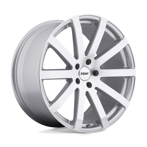 TSW BROOKLANDS 5X100 19X8 +35 SILVER W/ MIRROR-CUT FACE