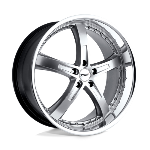 TSW JARAMA 5X108 19X8 +40 HYPER SILVER W/ MIRROR CUT LIP