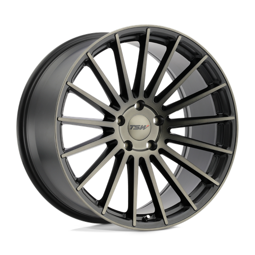 TSW LUCO 5X108 19X8.5 +40 MATTE BLACK W/ MACHINE FACE & DARK TINT