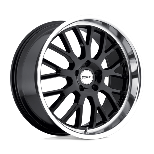 TSW TREMBLANT 5X120 20X10 +25 GLOSS BLACK W/ MIRROR CUT LIP