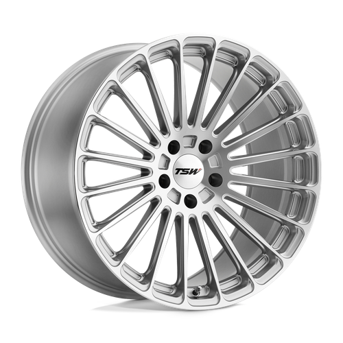 TSW TURBINA 5X108 20X8.5 +40 TITANIUM SILVER W/ MIRROR CUT FACE