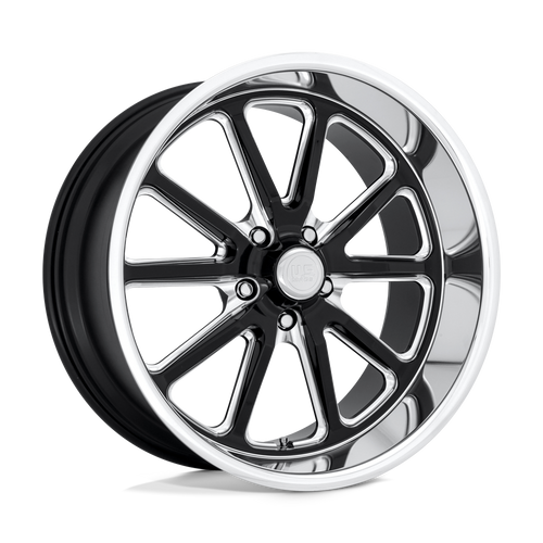 US Mag 1PC U117 RAMBLER 5X120.65 18X9.5 +1 GLOSS BLACK MILLED