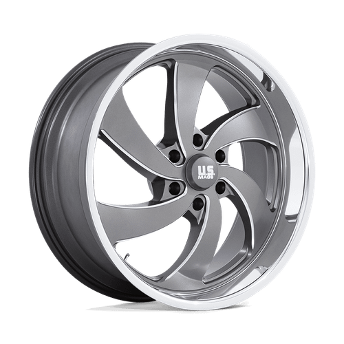 US Mag 1PC U133 DESPERADO 6X135 22X10 +25 ANTHRACITE MILLED DIAMOND CUT MILLED