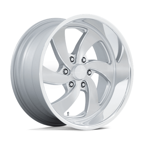 US Mag 1PC U134 DESPERADO 6X139.7 20X8 +1 SILVER BRUSHED FACE MILLED DIAMOND CUT MILLED