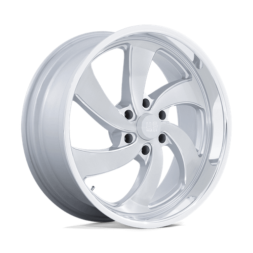 US Mag 1PC U134 DESPERADO 6X135 22X9 +25 SILVER BRUSHED FACE MILLED DIAMOND CUT MILLED