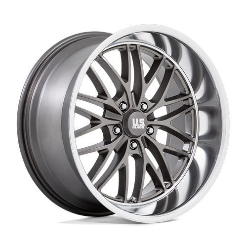 US Mag 1PC U139 SANTA CRUZ 5X120.65 20X8.5 +6 ANTHRACITE WITH DIAMOND CUT LIP